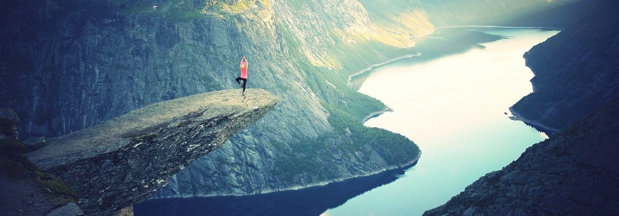 Yoga op berg Flexbounce