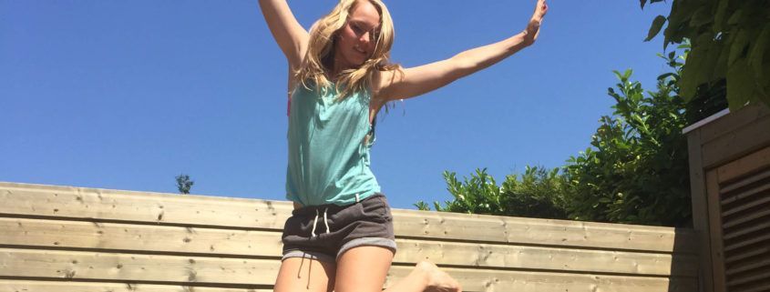 samen trainen op fitness trampoline flexbounce